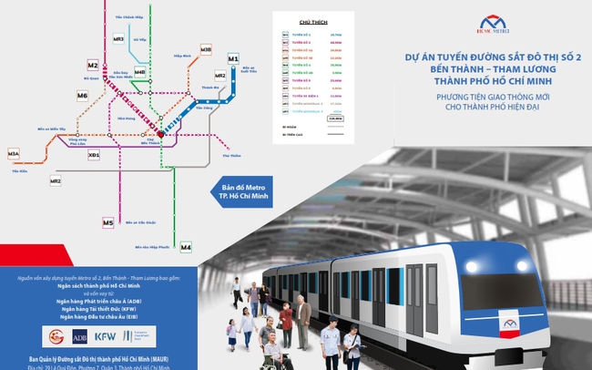TP.HCM sẽ có 8 tuyến tàu điện ngầm, 3 tuyến xe điện mặt đất